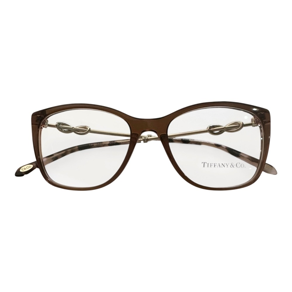 Tiffany & Co TF 2160-B 8255 Brown Tortoise Eyeglass Frames Only Gold Knot Italy